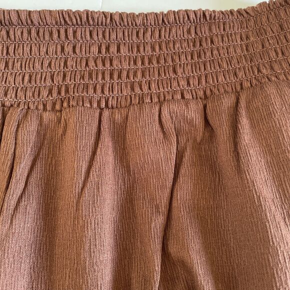 Matilda Jane Size M Brown Enchanted Garden Alice Textured Wide Leg Crop Pants - Picture 4 of 8